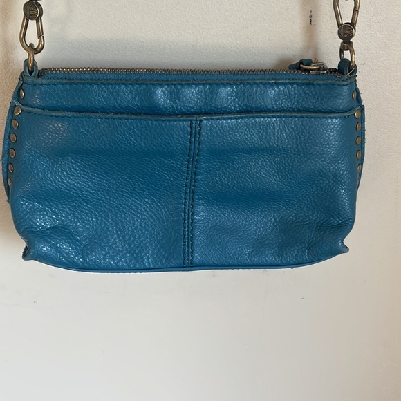 THE SAK Silverlake Teal Leather Studded Convertible Crossbody Bag - Picture 8 of 12